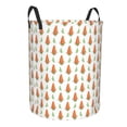thumbnail image 2 of Balery Cute Carrot Print Round Laundry Basket with Handles Waterproof Freestanding Laundry Hamper for Clothes Toys in the Dorm and Family-Small, 2 of 8
