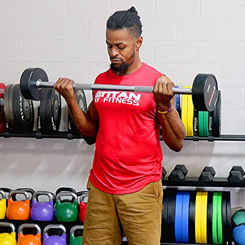 Titan Fitness Straight Rubber Fixed Barbell 30 lb. Walmart