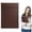 Brown, variant on A4 PU Leather Clipboard, Magnetic Low Profile Clip Writing Board with Built-in Pen Slot, Multi Pocket Document Organizer Pad for Nurse Hospital Business Daily Record Stationery Supplies, Red