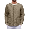 thumbnail image 5 of Men's Quilted Winter Jacket Mid Length Winter Coat Cold Weather Outerwear Snorkel Varsity Jackets Navy XL, 5 of 8