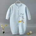 thumbnail image 3 of WOYY Boys Cartoon Button Long Sleeve Jumpsuit Soft Baby Romper Onesies, Sizes 9-12 Months, 3 of 3