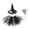 White, variant on Halloween Witch Set Cosplay Witch Hat Dress And Halloween Cosplay Accessories Impairment Glasses Cake Topper Party Set Cloak Adult Goggles Game Cloak with Hood Women Adult Skeleton Bane Adult Men Men