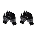 thumbnail image 1 of Minnieouse Guantes de punto para mantener el calor, fundas para envolver las manos, accesorios de ropa para exteriores, invierno, para mujer, Negro 2piezas, 1 of 6