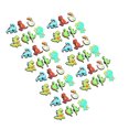thumbnail image 3 of 50 Uds. De dijes para zapatos, diferentes formas, desmontaje, decoraciones impermeables de dibujos animados para toboganes de burbujas, niñas y niños, 3 of 5