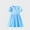 Blue A, variant on Delliss Toddler Girl Short Sleeve Dress Puff Sleeve A-Line Smocked Dress Summer Cotton Casual Outfits