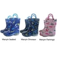 thumbnail image 2 of Advancent 2 uds., zapatos de lluvia para niños con asa, botas de lluvia impermeables para bebés de media pantorrilla, botas de agua Botas Deportivas Dinosaurio de sello completo crecimiento16.5cm, 2 of 6