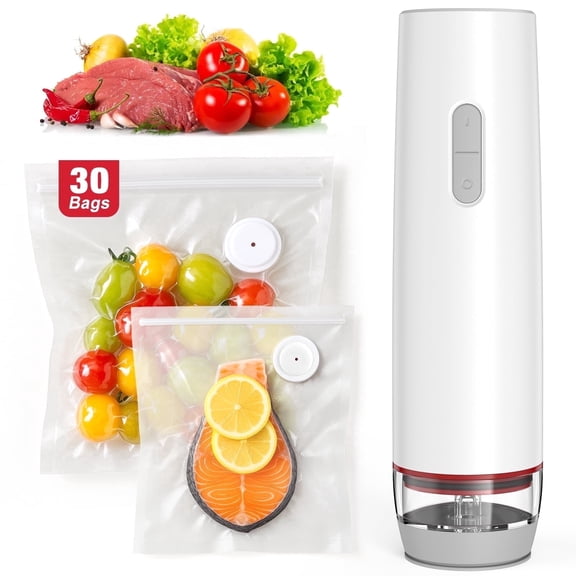 BoxLegend Handheld Vacuum Sealer, Portable Food Sealer Machine with 30 Reusable Vacuum Bags(1 Pump 30 Bags)