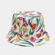 thumbnail image 1 of Lindo sombrero de cubo sombreros de pescador de playa para mujer, ropa de doble cara reversible Feliz Sencillez, 1 of 3