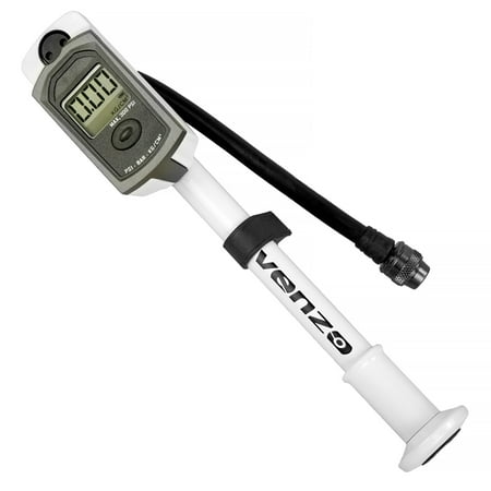 VENZO Bicycle Fork Shock Portable Mini Pump with Digital Gauge