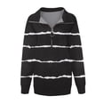 thumbnail image 4 of 2023 Chandail de Mode pour Femmes Rabais de 50 % Liquidation Mode Ample Col Roulé Imprimé Fermeture Éclair Manches Longues Chandail Haut Blouse, 4 of 5