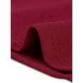 thumbnail image 5 of Unique Bargains Women's Vintage Work Short Sleeve Mermaid Bodycon Dress M Dark Red, 5 of 6