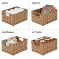 thumbnail image 6 of mDesign Woven Farmhouse Pantry Food Storage Bin Basket Box, 6 Pack - Brown Ombre, 6 of 9