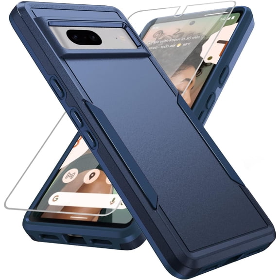 for Google Pixel 7 Case, Pixel 7 Case with Screen Protector,[Military Grade Drop Tested] Heavy-Duty Tough Rugged Shockproof Protective Case for Google Pixel 7 6.3 inch, Black