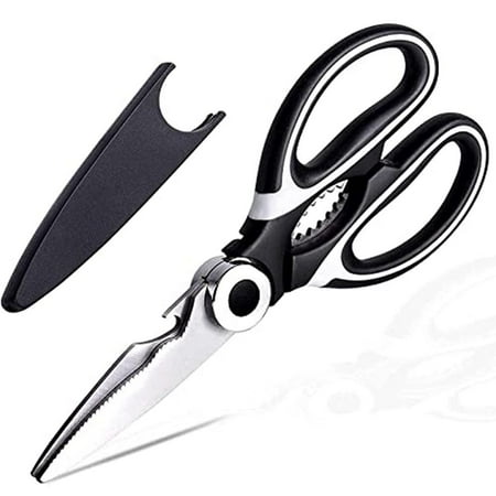 

Morease Multi-purpose Powerful Stainless Steel Kitchen Scissors with Cover for Poultry Fish Meat Vegetables Herbs Bones