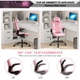thumbnail image 2 of Dkeli Pink Massage Gaming Chair Ergonomic Office Chair W/Lumbar Support, Adjustable Racing High Back Computer Desk Chair Comfortable Seat for Women, 2 of 7