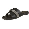 thumbnail image 1 of Sandalia Para Mujer CASTALIA 561-105 Negro con Pedría Plata, 1 of 2
