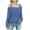 Blue, variant on Aoochasliy Womens Sweaters Pullover Clearance Trendy Solid Color Strapless Pullover Loose