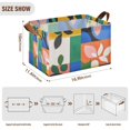 thumbnail image 7 of Yayeee Foldable Storage Basket for Shelves with Handles Waterproof Cloth Bins, Abstract Plants, 7 of 7