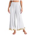 thumbnail image 5 of iiniim 2pcs Women Liturgical Praise Dancewear Long Sleeve Metallic Color Irregular Hem Worship Dress Wide Leg Pants Yellow S, 5 of 7