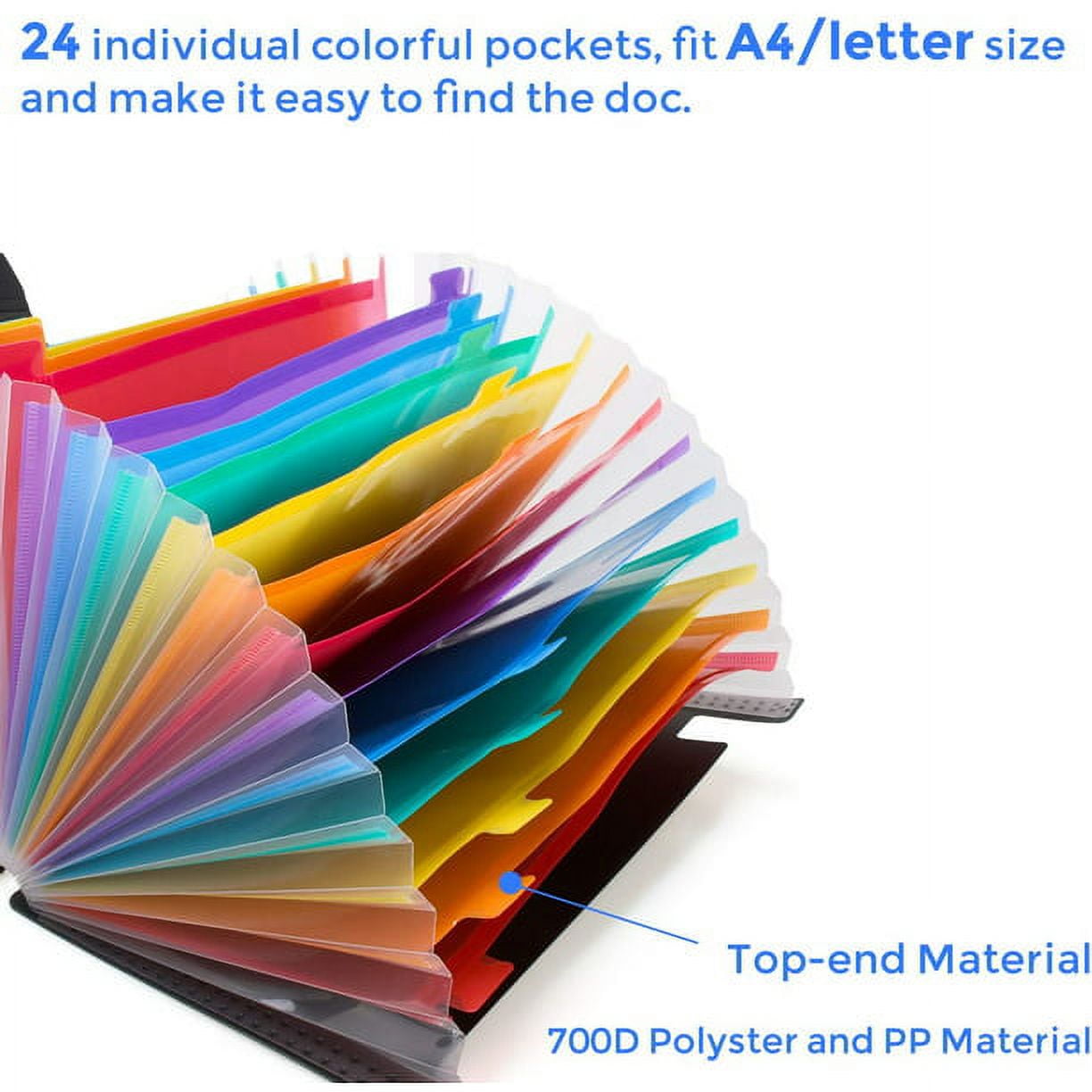 ZOUYUE 24 Pocket Expanding File Folder, Office Document Organizer
