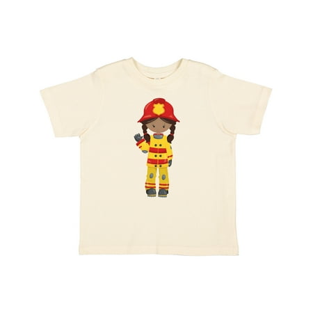 

Inktastic African American Girl Girl Fireman Firefighter Girls Toddler T-Shirt