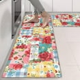 thumbnail image 2 of Kitchen Rugs Sets Of 2,Pioneer Flower Floral Print Pattern Anti Fatigue Kitchen Mat Rugs Non Slip Washable,Decorative Kitchen Floor Mats for Kitchen,Sink,Laundry,17"X47", 2 of 5