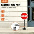thumbnail image 3 of STAWAY Panneau de Signalisation Portable en U de 4 Pieds avec Roues - Base en Fonte Durable, Installation Facile, Idéal pour la Sécurité du Trafic et les Panneaux de Jardin, 3 of 9