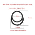 thumbnail image 2 of Surgical Steel Septum Jewelry Black Crescent Moon Septum Rings for Women 16g Septum Jewelry 16 Gauge 8mm Septum Hoop Clicker Silver Septum Piercing Rings, 2 of 4