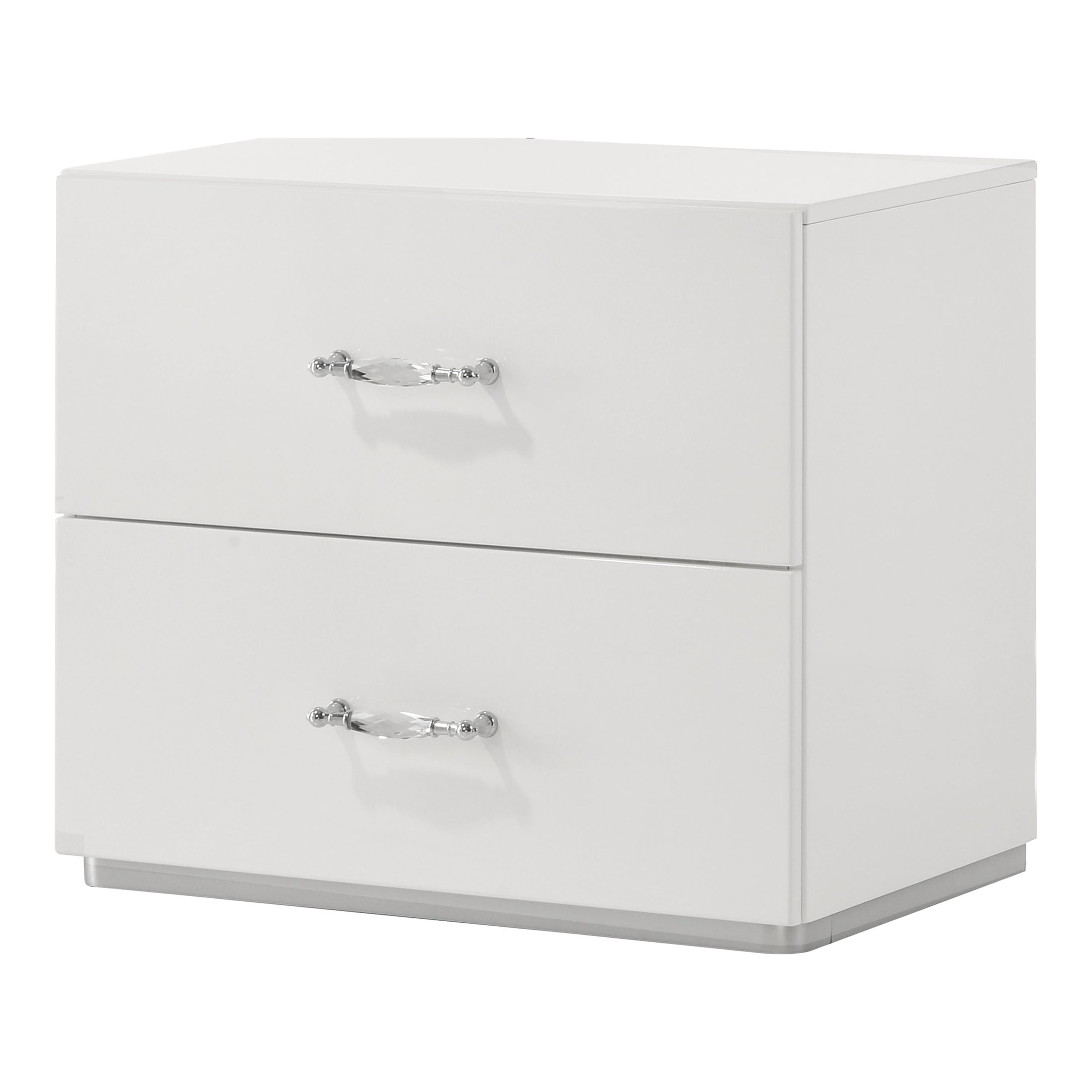 Furniture of America Wellan Modern Adult 2-Drawer Nightstand, White