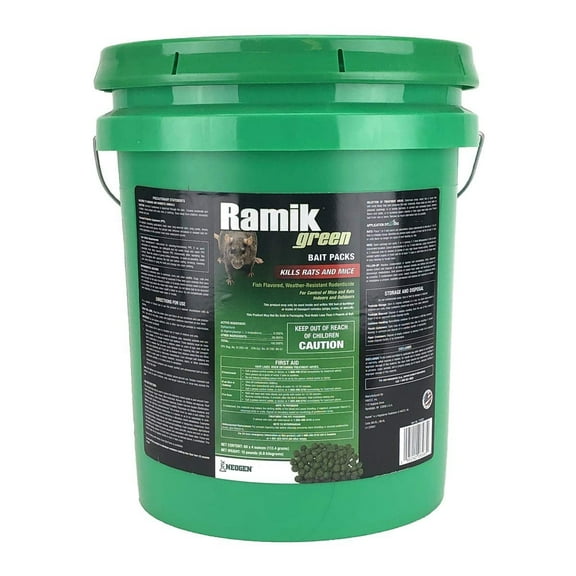 NEOGEN RODENTICIDE 60-Pack Ramik Rat and Mouse Bait Pail, 4-Ounce