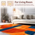 thumbnail image 2 of ODIKA 5'x7' Machine Washable Non-Slip Area Rug, Retro Architectural Inspired Decorative With Striking Design High Traffic Rug, Orange, 136890, 2 of 7