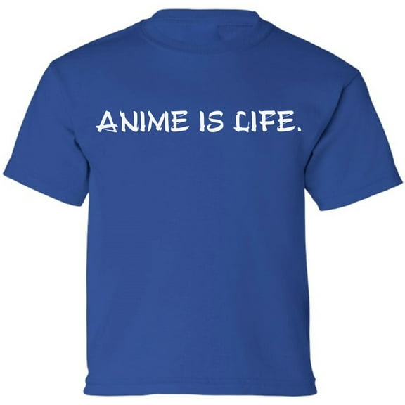 Kids T-Shirt Anime is Life Graphic Tee - XS S M L XL Tees - Anime Short Sleeve Youth Tshirt Boys Girls
