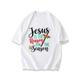 thumbnail image 3 of Christmas T Shirt Black Jesus Is The Reason For The Season With Candy Cane Cross And Holly Design For Holiday Celebration, 3 of 4