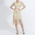 thumbnail image 7 of TAIAOJING Plus Size Vintage Dresses Fringed Personality Sequin Beaded Tassels Hem Flapper Dress For Women, 7 of 7