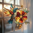 thumbnail image 5 of Hummingbird Suncatcher, Colorful Acrylic Hummingbird Hanging Ornament, 1Pcs Colorful Acrylic Pendant, Window Hanging Gift for Hummingbird Ornament 5.9 Inch, 5 of 9
