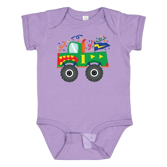 Inktastic 1st Birthday Truck Boys Baby Bodysuit