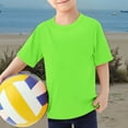 thumbnail image 2 of uikmnh Tops for Teens Boys UPF 50+ Short Sleeve Rash Guard Swim Shirt Sun Tee for Youth Beach Surf Fishing Size:11-12 Years, 2 of 9