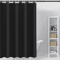 thumbnail image 1 of Cortina de Baño, Cortina de Ducha con Ganchos, Cortina de Baño para Ducha Impermeable y Antimoho, Ojales de Metal, Lavable a Máquina, para Hogar, Hotel (Negro), 1 of 4