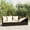 Brown, variant on vidaXL Patio Lounge Bed with Cushions Adjustable Day Bed Sofa Poly Rattan
