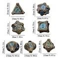 thumbnail image 2 of 7 Pieces D&D Dice Set Leaf Metal Hollow Polyhedral Dice for Role Playing Games and Other Tabletop Games,Dungeons & Dragons Board Games, 2 of 7