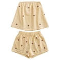 thumbnail image 2 of Womens 2 Piece Outfits Short Sets Strapless Summer Polka Dot Shorts Casual Loose Fit Tank Top Vacation Shorts Matching Sets Yellow L, 2 of 5