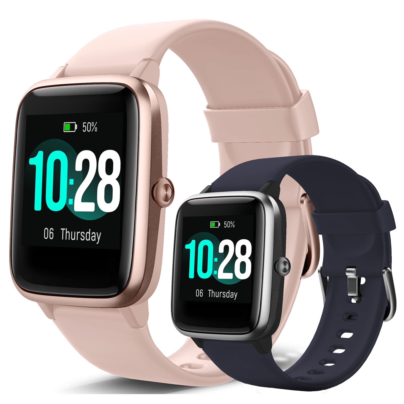 Smart Watch Compatible Android iOS iPhone Samsung Phones, IP68 Swimming Waterproof Smartwatch Fitness Fitness Watch Rate Monitor Sleep Tracker Smart Watches for Couples Lover - Walmart.com