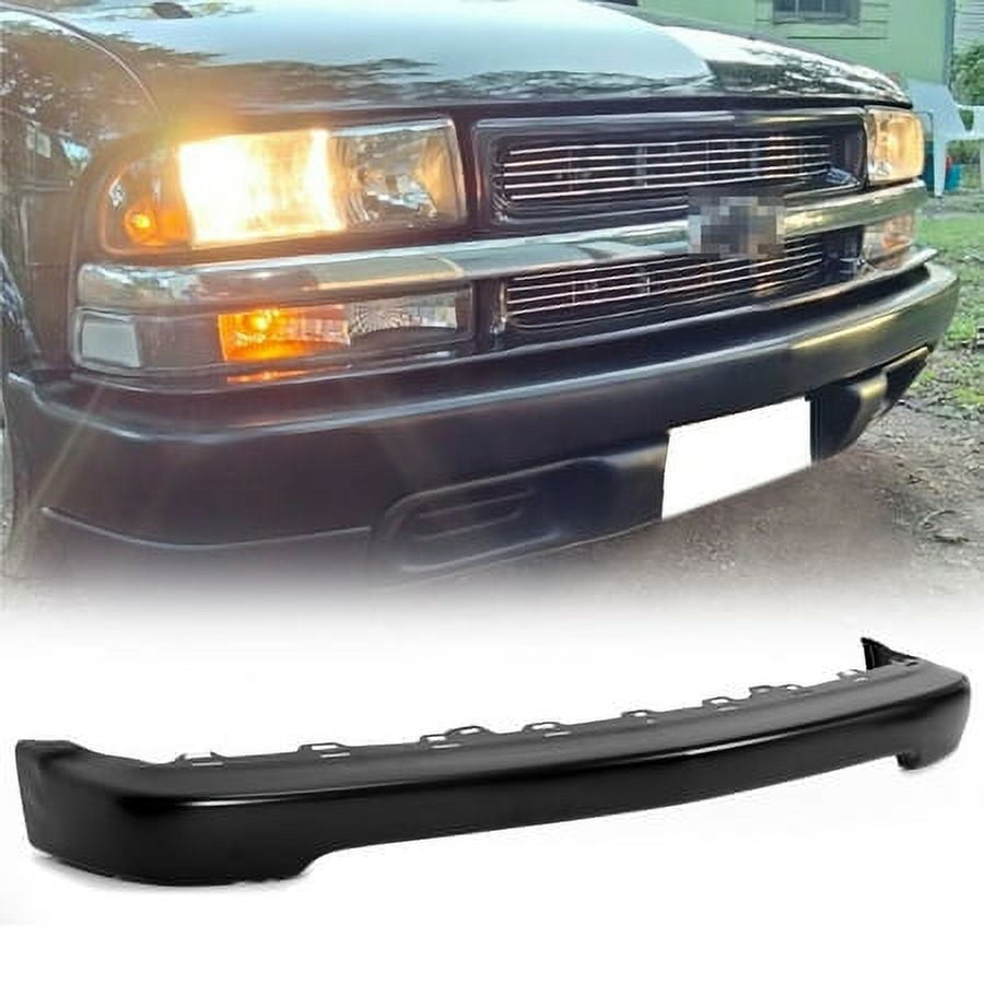 Kojem GM1002367, Automotive Front Bumper Face Bar with Powder Coated Steel for Chevrolet S10 Black