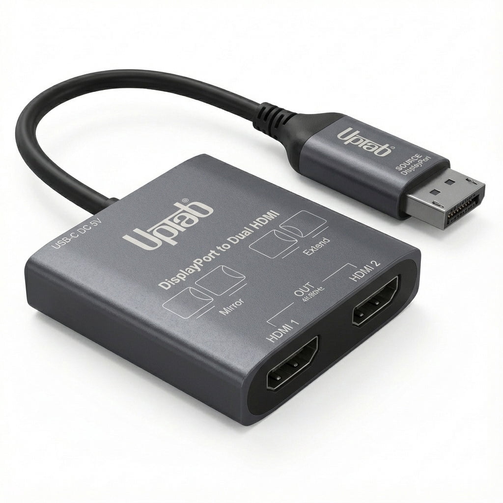 DisplayPort to Dual HDMI 4K 60Hz MST Adapter