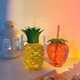 thumbnail image 4 of Tropical Plastic Strawberry Pineapple Flamingo Party Cups with Straws 10 Pack, 4 of 9