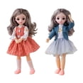 thumbnail image 1 of Muñeca Articulada De Bola 1/6, Muñeca Con Ropa, Zapatos, Maquillaje, Niños, Azul, Naranja perfke vestir a la muñeca, 1 of 9