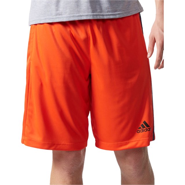 adidas D2M 3-Stripe Athletic Workout Shorts para hombre, naranja, grande Adidas Ejercicio