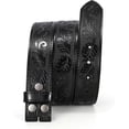 thumbnail image 5 of Mens Western Leather Belt Strap Without Buckle 1.5" Vintage Replacement Cowboy Leather Belt Strap with Snap on Buckle, 5 of 7