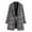 Black, variant on Tejiojio Clearance Rollbacks Women's Fashion Mid-Length Long-Sleeved Lattice Pearl Button Plus Size Slim Coat