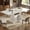 White, variant on Hanyu Extendable Dining Room Table for 4-6, 47-63 Inch Rectangle Kitchen Dining Table with Storage, Expandable Modern Rectangle Dinner Table with Faux Marble Top for Kitchen, Dining Room
